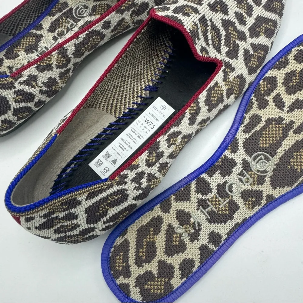 Rothy’s The Loafer Mocha Spot Leopard Animal Print Slip on Shoes Size 7.5 - Image 6