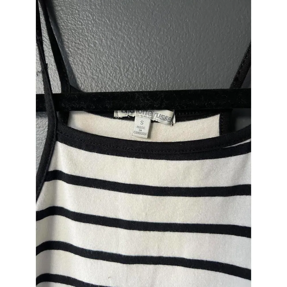 Striped Black and White Dress - Women’s Casual Fashion-Small - Image 3