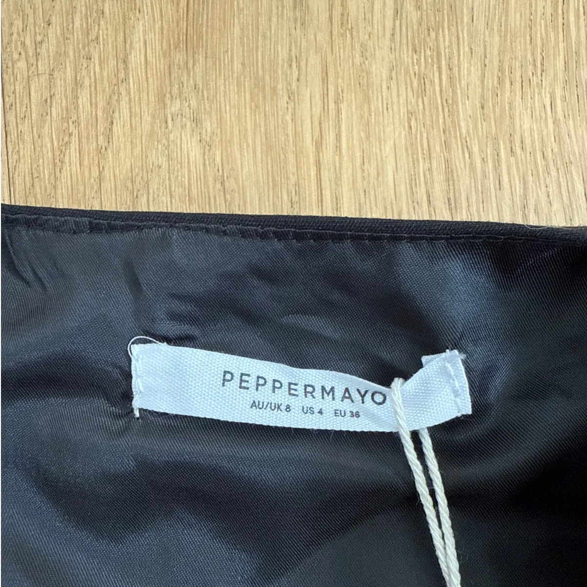 Peppermayo Top Sleeveless Tie Front Dottie Size US4 Black - Image 4