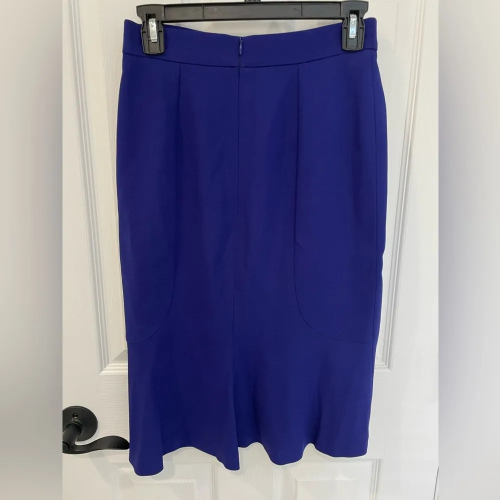 ESCADA Bluebell 3 Piece Skirt Pants Suit Cobalt Blue Rivet Detail Women’s 34 - Image 4
