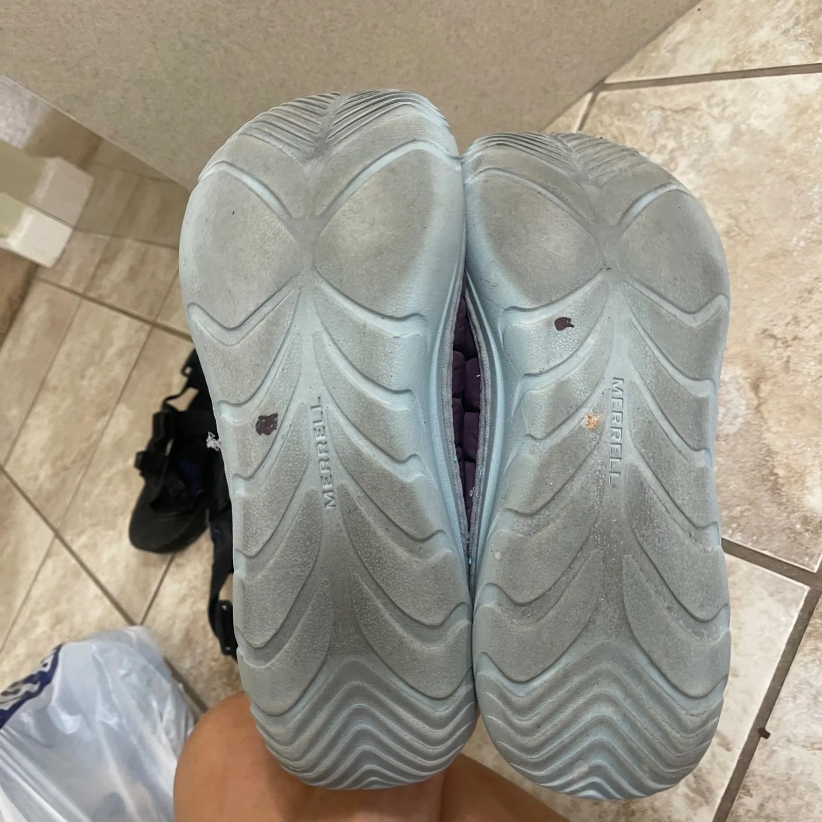 Merrell Women's Sz 11 hut moc moccasin Purple Quilted Comfort Slip On Shoes - Image 7