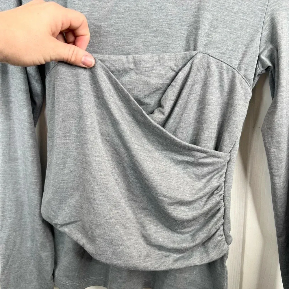 Vero Moda Women's Nelly Gray Long Sleeve Corset Blouse Size S Casual NWOT - Image 6