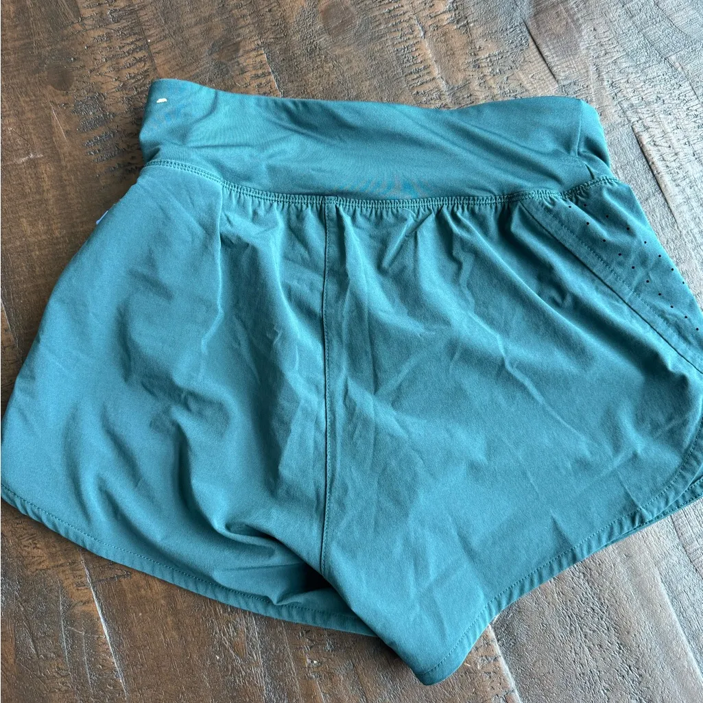 Nike Women's Deep Teal Athletic Shorts - Image 5