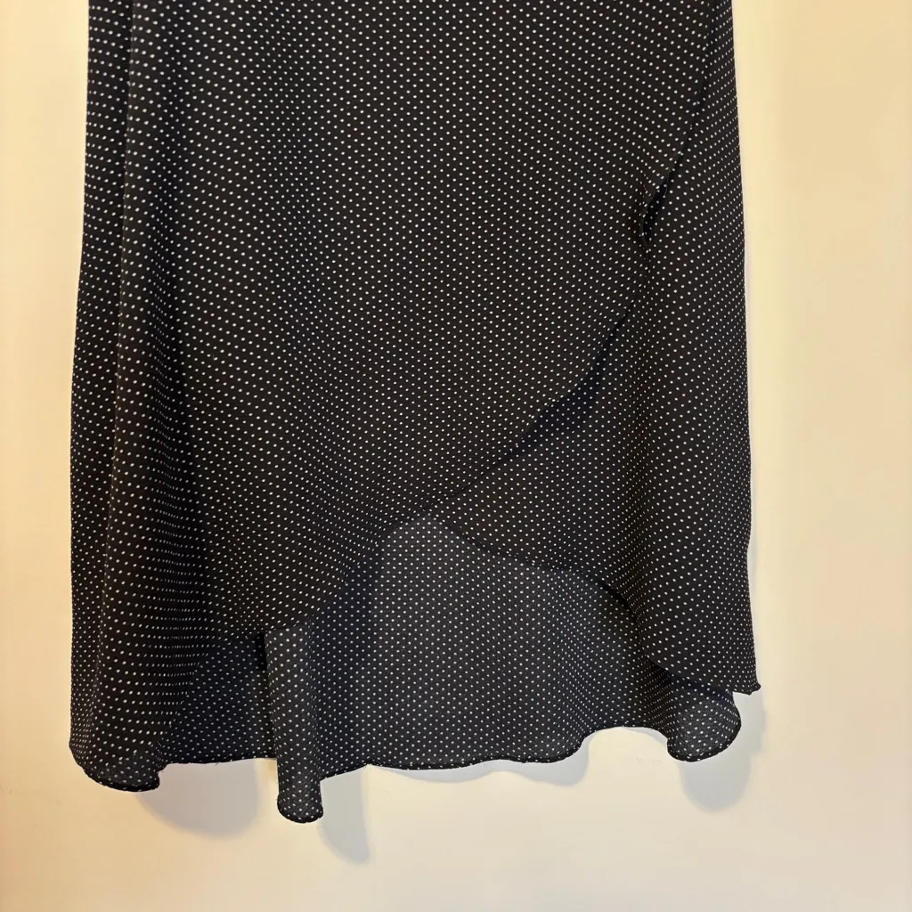 Green Envelope Black Polka Dot Midi Skirt - Image 3