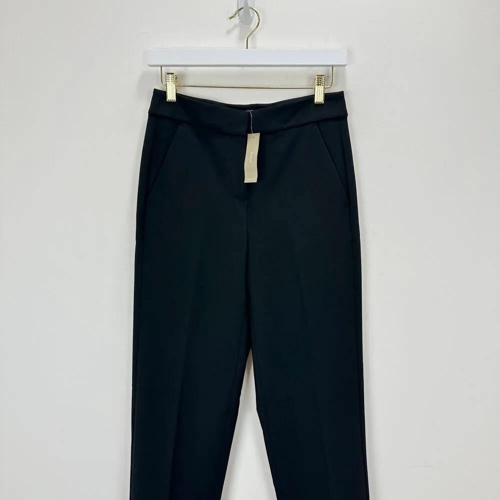 J.Crew Tall Kate Straight Leg Pant Four Season Stretch Black Classic US 0T NWT - Image 6