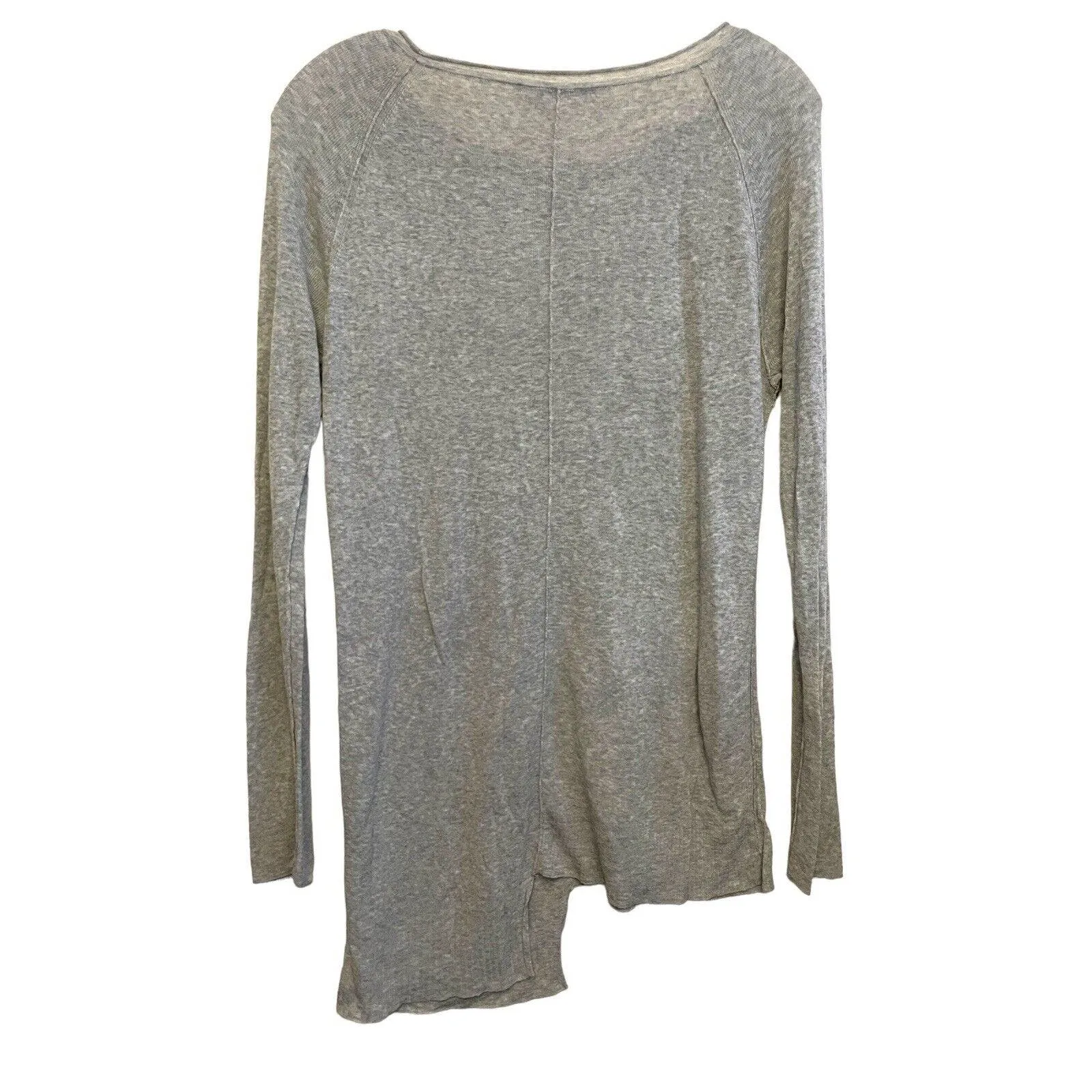 T Alexander Wang Long Sleeve Asymmetrical Sweater Women Size Medium Gray Light - Image 2