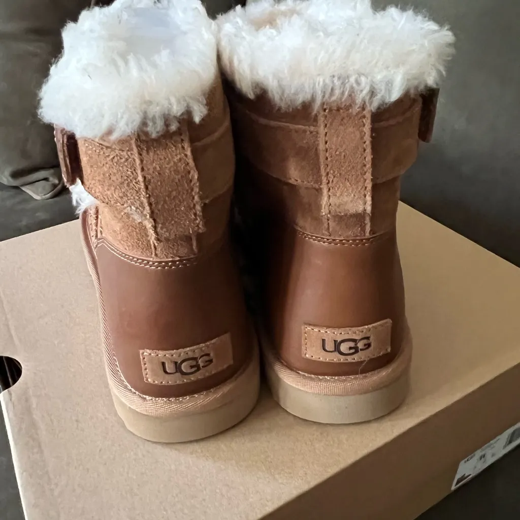 UGG  Tan Retrochic Strap Boots - Image 2