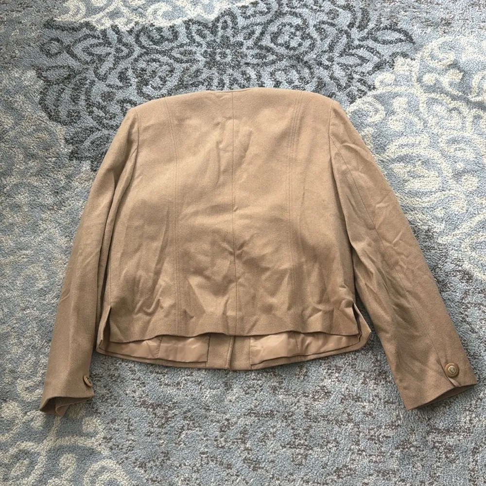Vintage Requirements Wool Blazer Tan 18T - Image 11