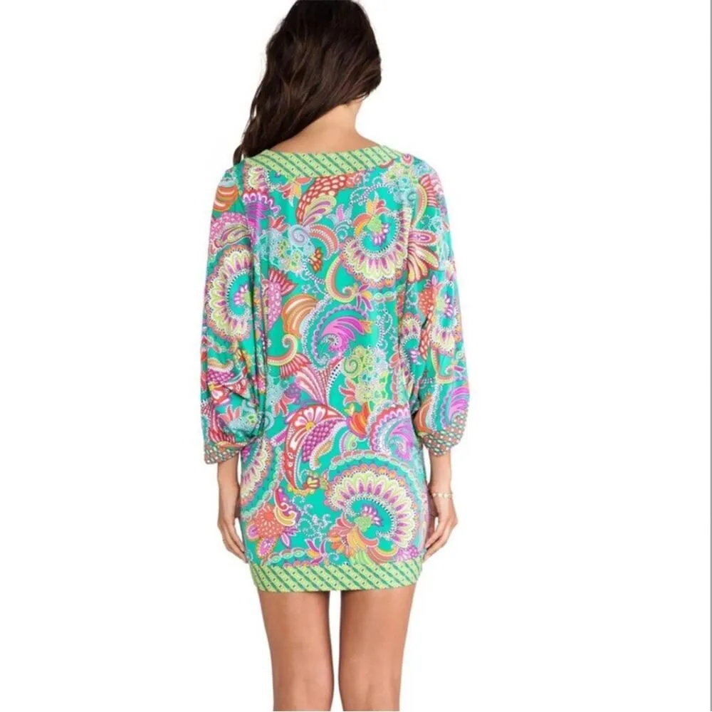 Trina Turk Festival Folkloric Tunic in Multi swim cover up Sz S - Image 3