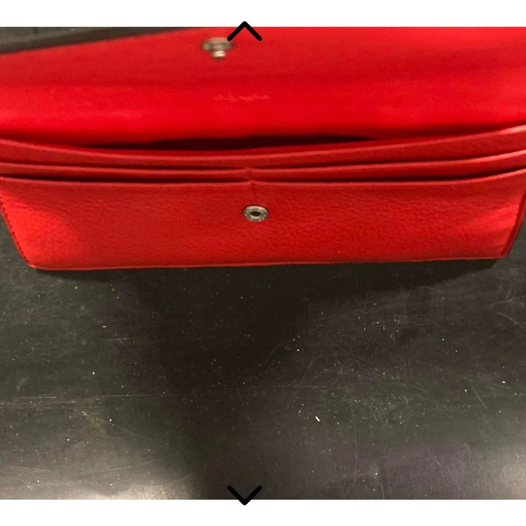 Coach Signature Stripe Demi Shoulder in the color Brass/Brown/Vermillion. - Image 7