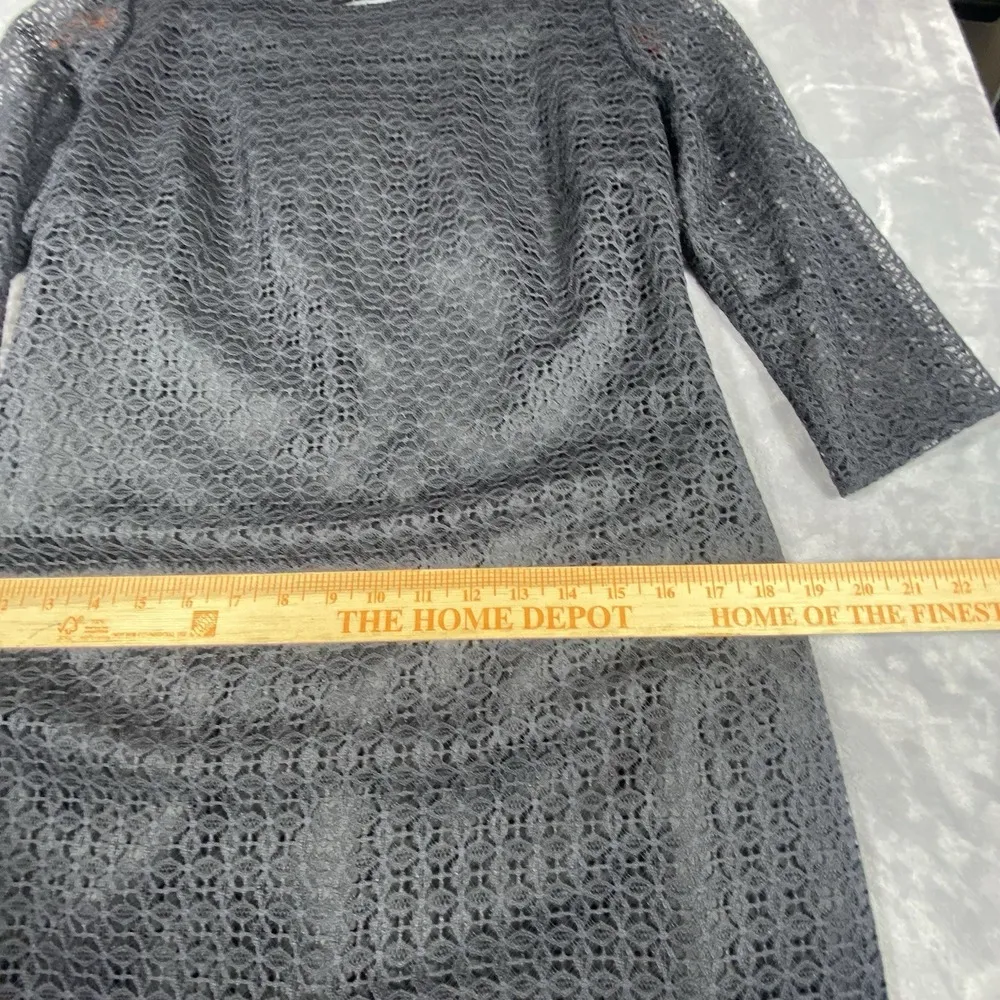 Trina Turk Dress Sz 8 Black Lace Knee Elegant Classic Cocktail Sophisticated USA - Image 10