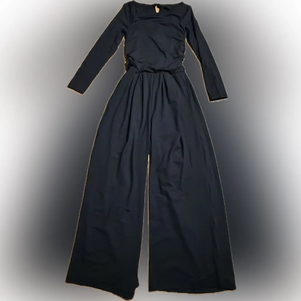 Halara Boat Neck Long Sleeve Wide Leg Jumpsuit with Pockets - Easy Peezy Edition - Image 9