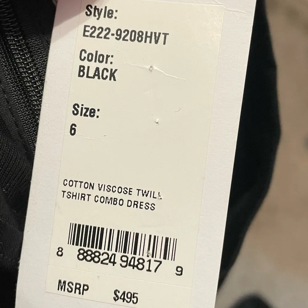 3.1 PHILLIP LIM Gabardine Jersey Panel T-Shirt Dress Black Women’s Sz 6 - Image 7