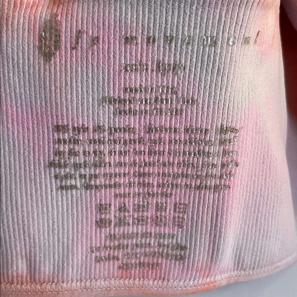 FP Movement by Free People On The Radar Tie Dye Sports Bra Peach Combo Size XS/S Orange - Image 12
