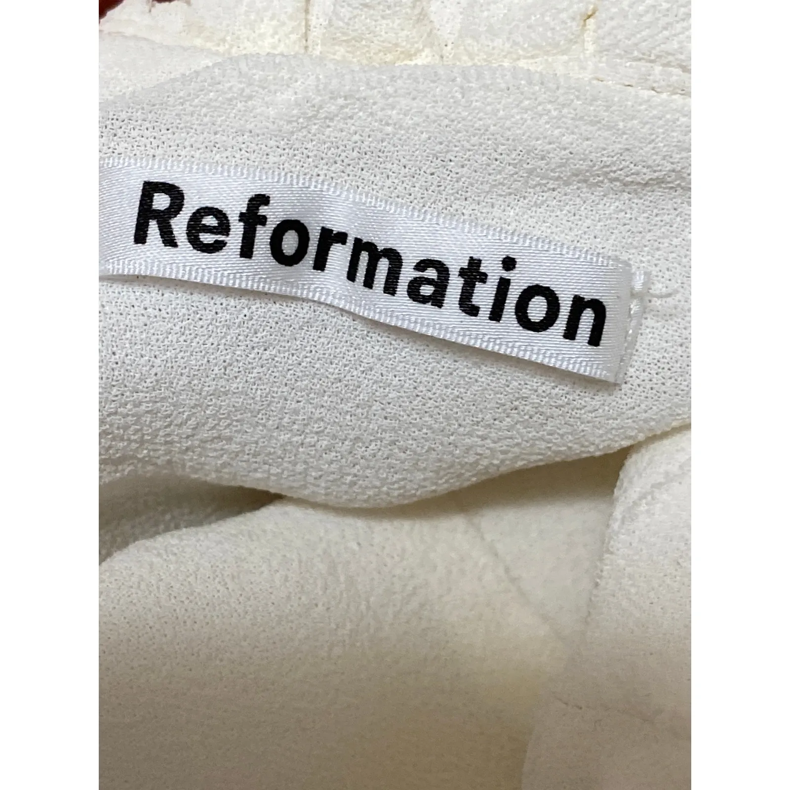 Reformation Novena Cream Corset Bustier Tie Strap Sleeveless Cami Crop Top Sz 6 - Image 4