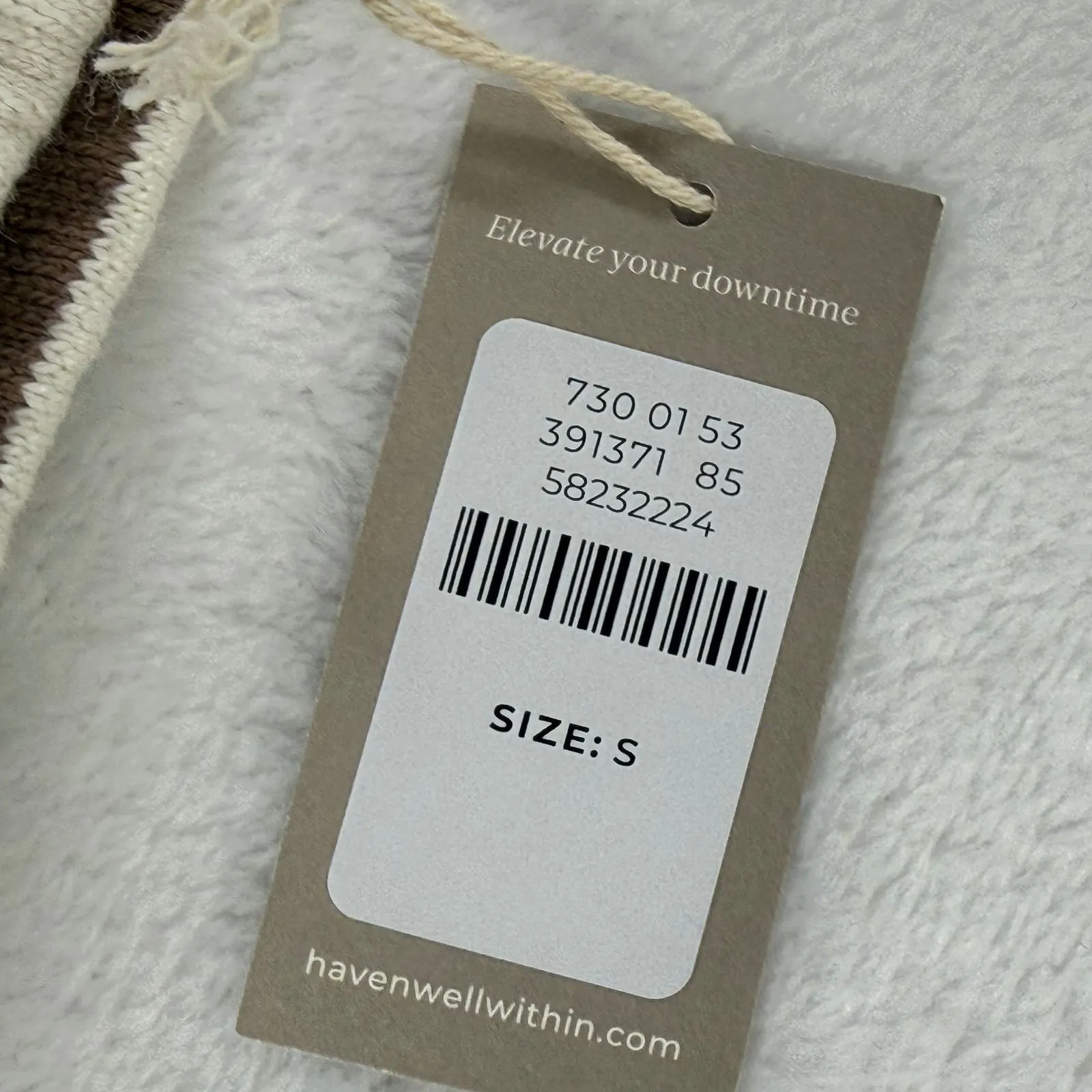 Haven Well Within by Talbots Striped Knit Casual Skirt Size S Organic Cotton White - Image 4