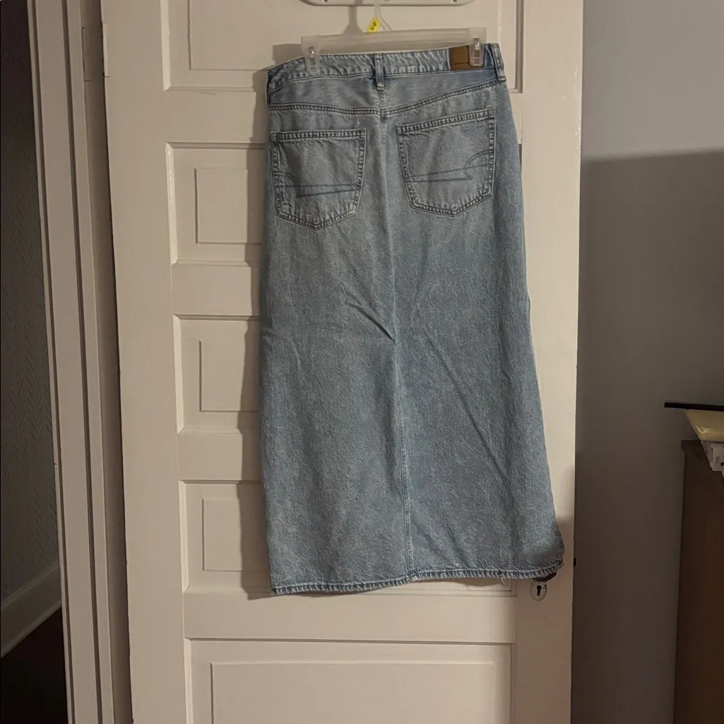American Eagle Light Blue Denim Maxi Skirt - Image 2