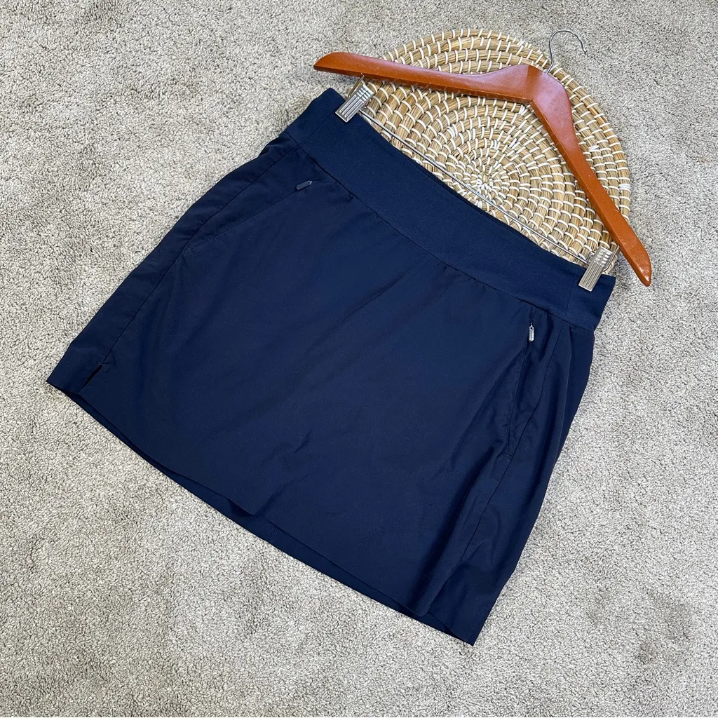 Athleta Women’s Soho Skort Skirt Pull On Mid Rise Outdoor UPF 50+ in Navy 10 - Image 3