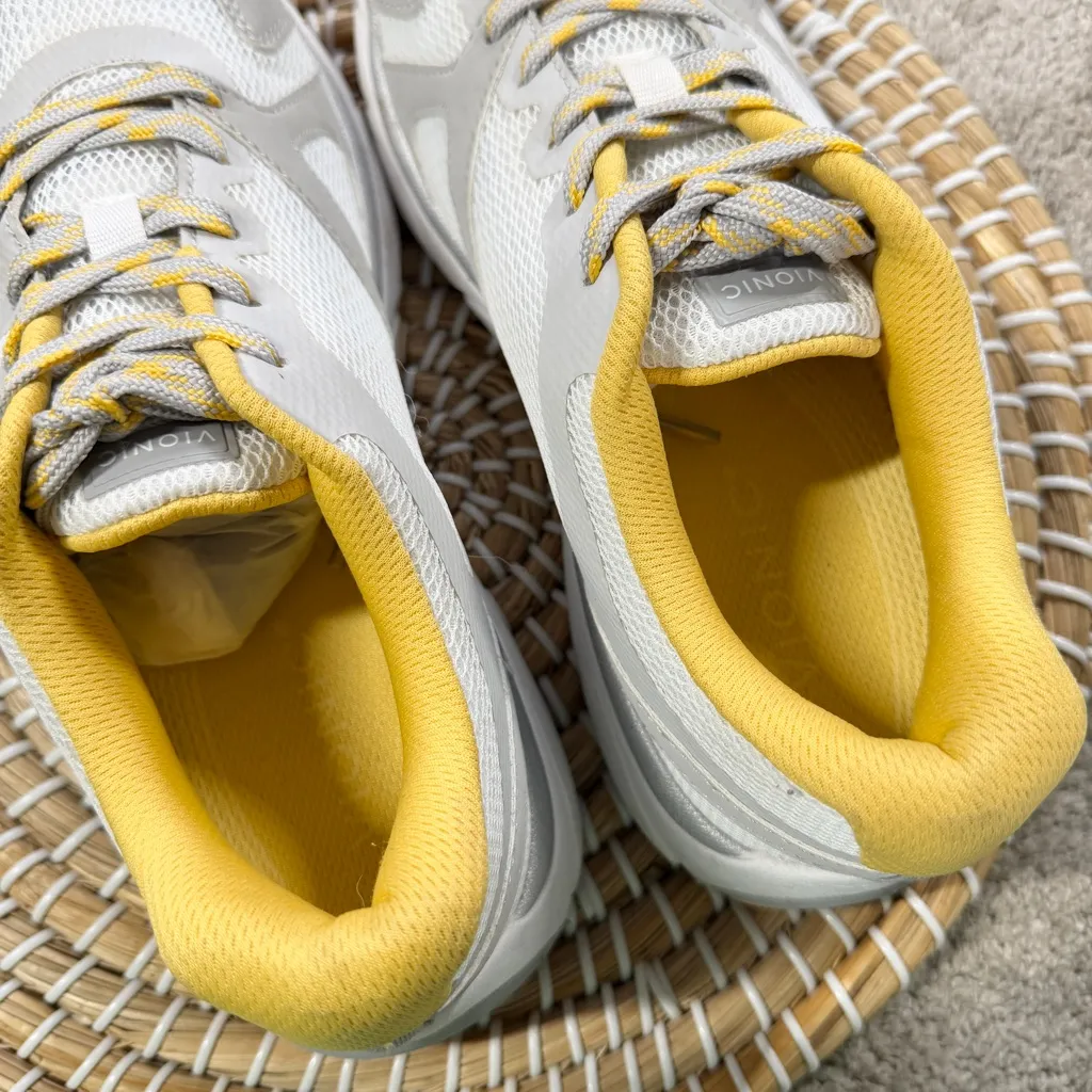 Vionic Women’s Tokyo Fitness Sneakers Walking Shoes Comfort in Yellow White 9 - Image 6