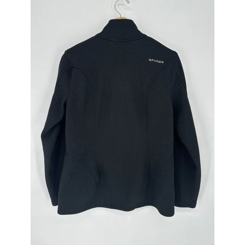 Spyder Bandita Full Zip Stryke Jacket Women's Size Large Fleece Lined Knit Black - Image 4
