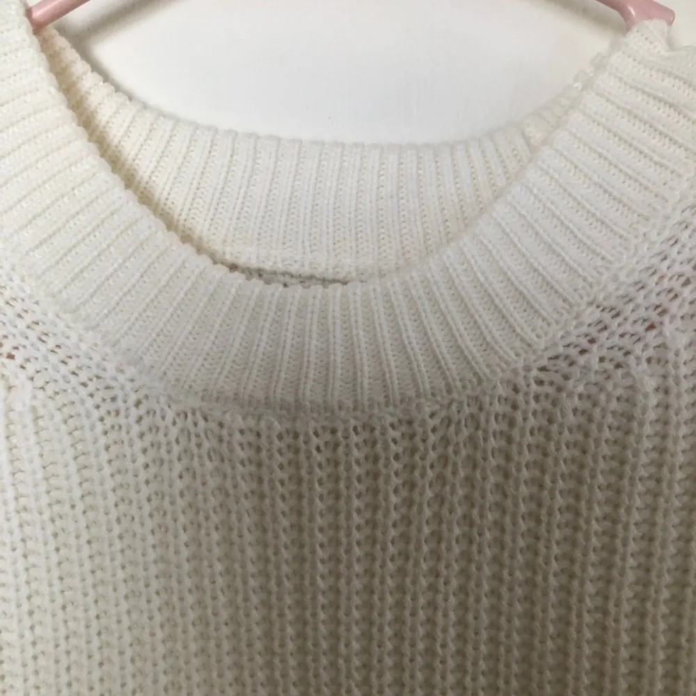 SO GOOD FOR LIFE Womens Baggy Sweater Size Large Juniors Coconut Cream New - Image 4