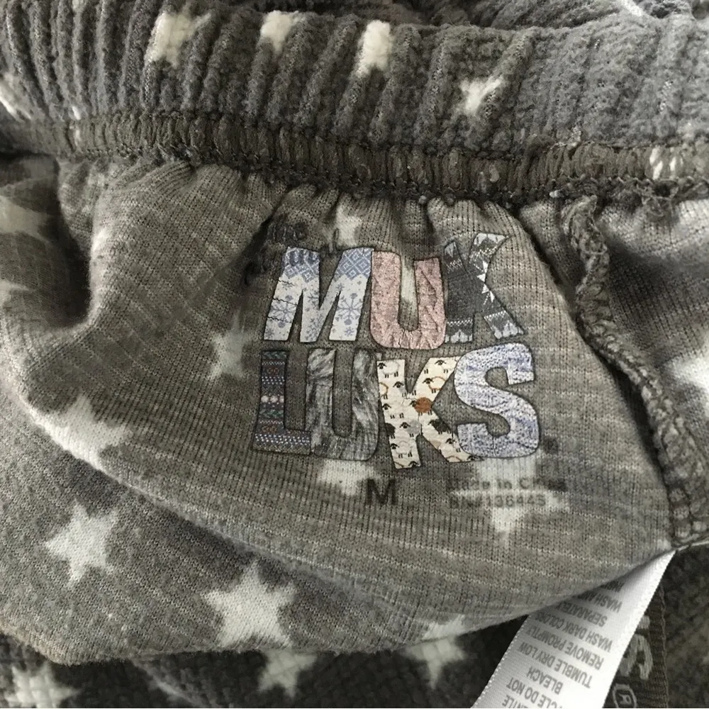Muk Luks Sleepwear Waffle Knit Star Print Lounge Pajama Pants Size M - Image 5