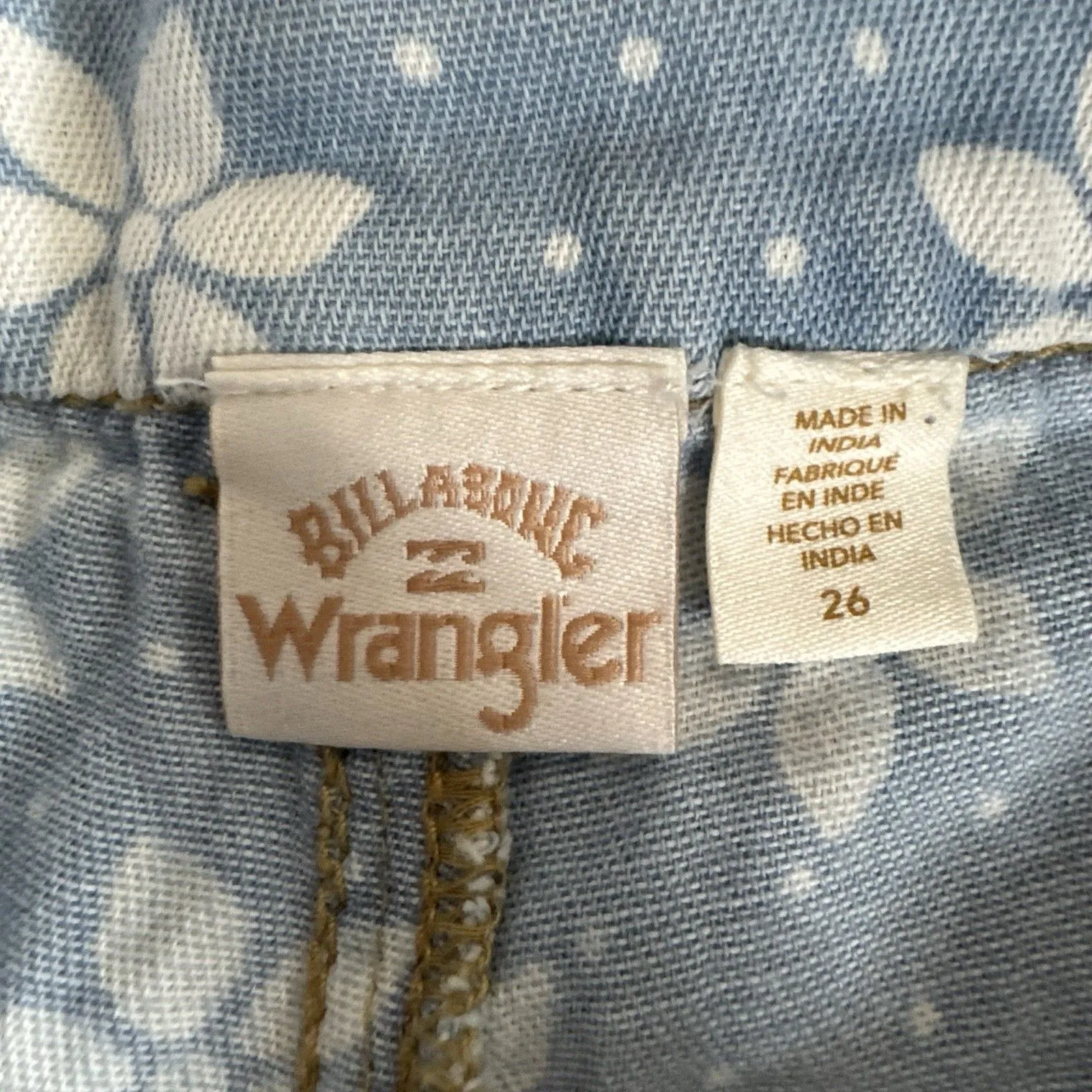 Billabong x Wrangler Perfect Pair Cropped Pant 26 High Rise Cheeky Fit Floral - Image 5