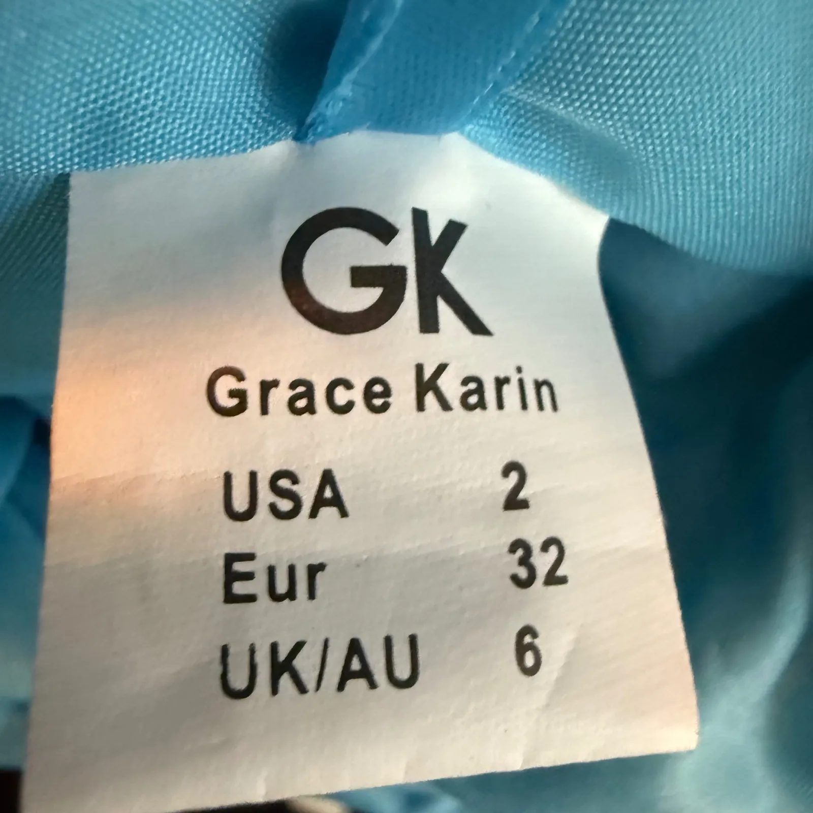 Grace Karin Blue Beaded Illusion Neckline Sleeveless Gown Formal Dress Size 2 - Image 7