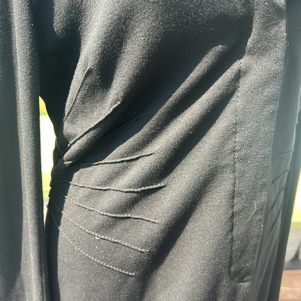 Lafayette 148 New York Classic Knit Slim Button Black Blazer Black Size 10 - Image 4