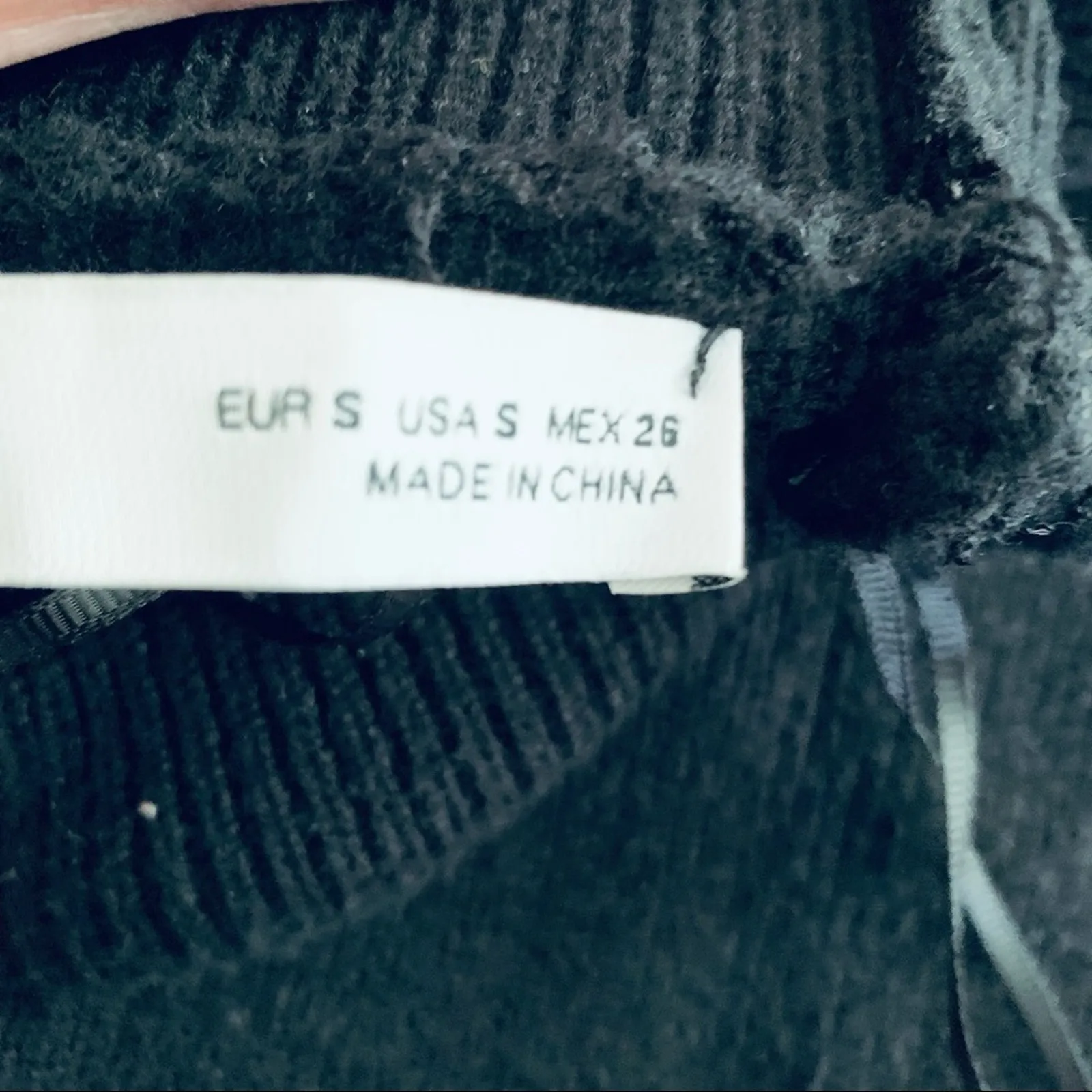 ZARA Black Ribbed Turtleneck Sweater with Tie Sleeves – Size Small - Image 10