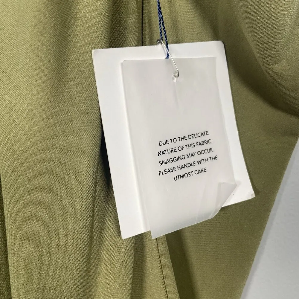 Revolve Majorelle Darla Midi Dress Women's Size‎ S Olive Green Cut Out Party NWT - Image 8