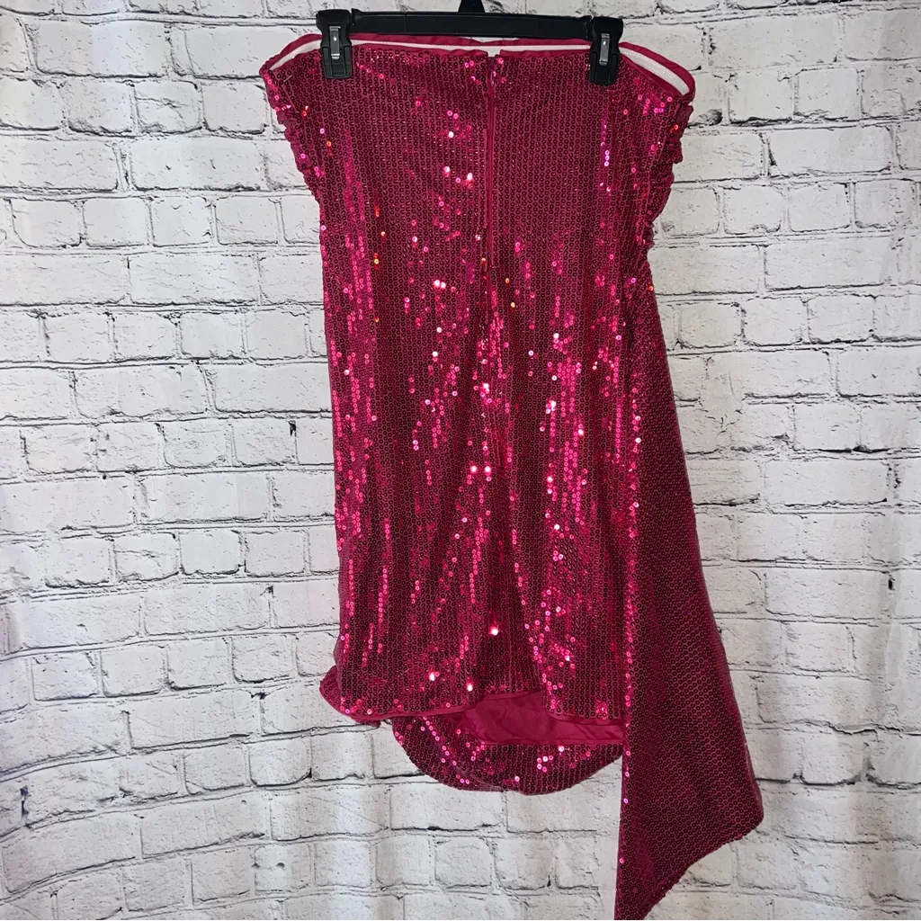 Cider NWT Sequin Mini Dress Strapless with Ruching Size XL - Image 2