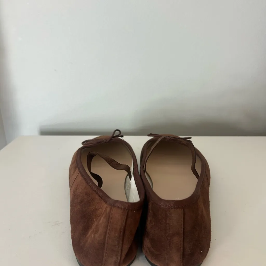 Loeffler Randall Leonie Espresso Suede Ballet Flat Brown Size 9.5 - Image 4