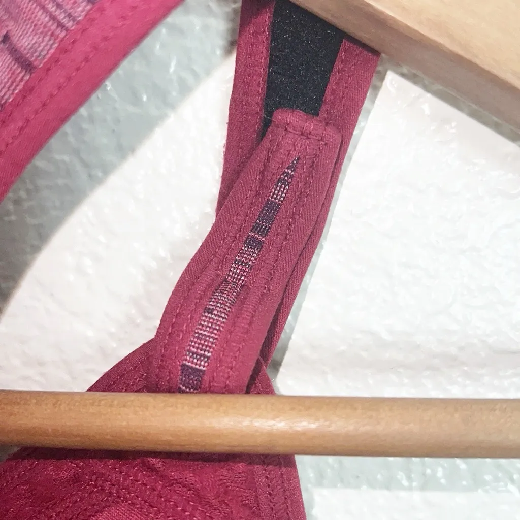 Brooks Rebound Racer High Impact Plum Ikat Jacquard Women's Sports Bra - Image 6