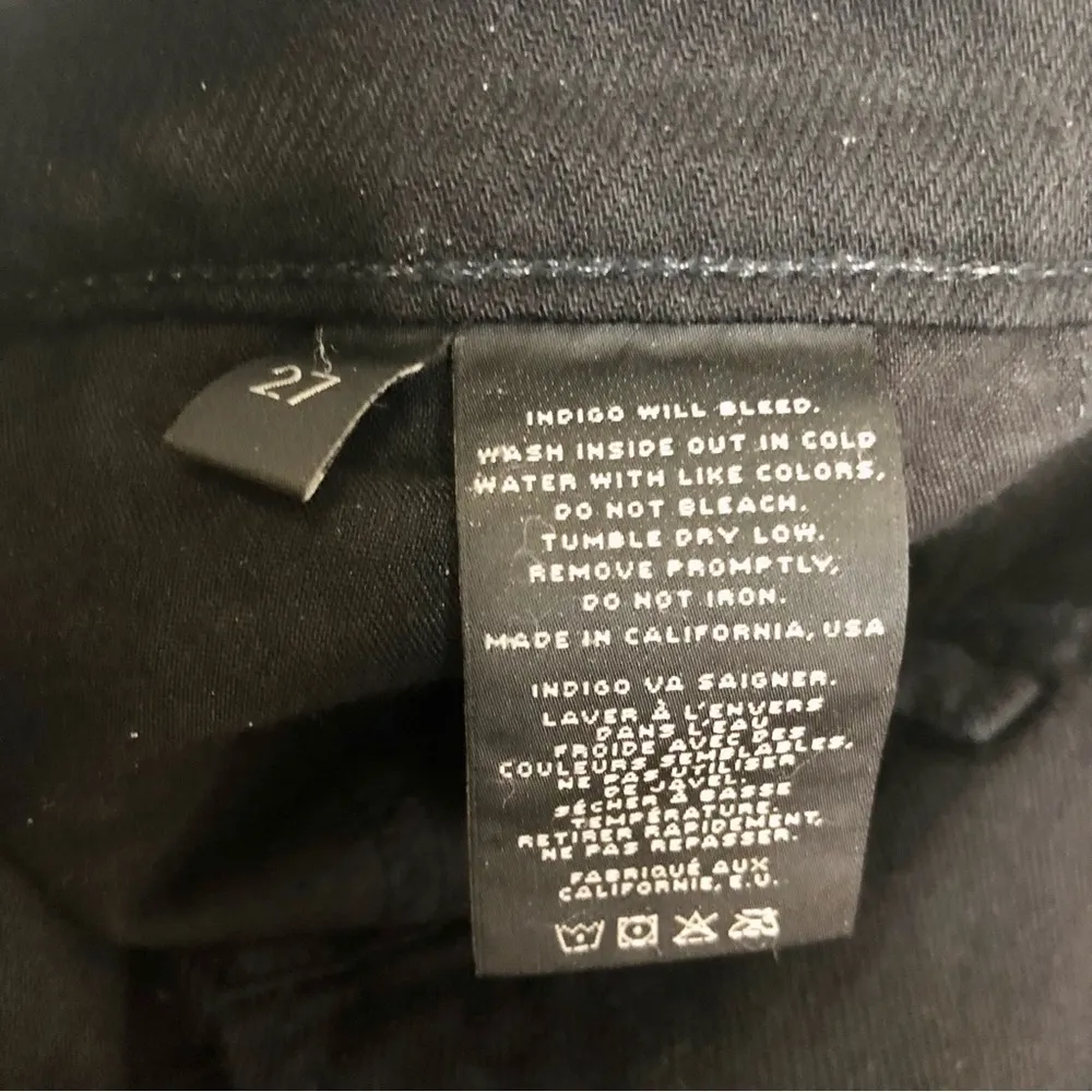 Aidan Boyfriend Jeans Cutout Lattice Window Pattern Black Denim Size 27 - Image 13