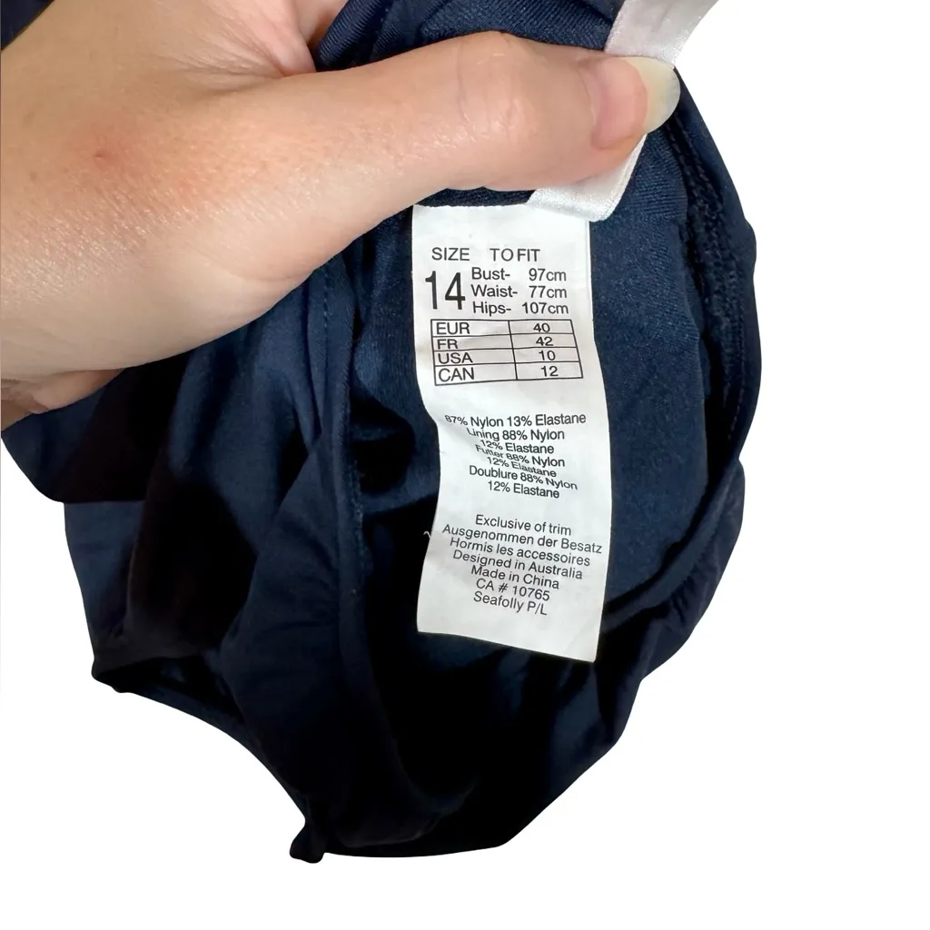 Anthropologie Seafolly Active Halter Cutout One-Piece Bathing Suit AU14/US10 - Image 10