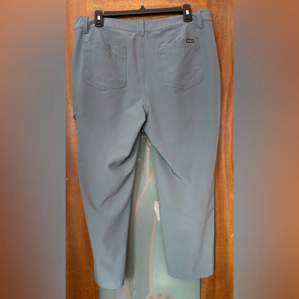 Eddie Bauer Womens Gray Ripstop Cropped Outdoor Hiking Utility Sports Pants 10 - Image 9