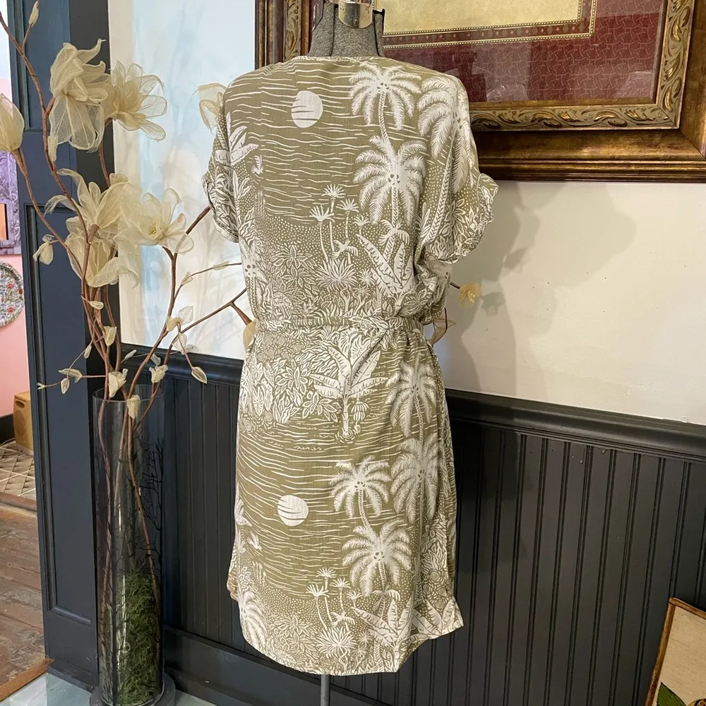 Desmond & Dempsey X H&M Linen Blend Tropical Sun Dress - Image 9