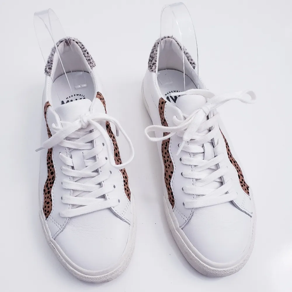 Madewell Sidewalk Low Top Animal Leppard Sneakers - Image 3