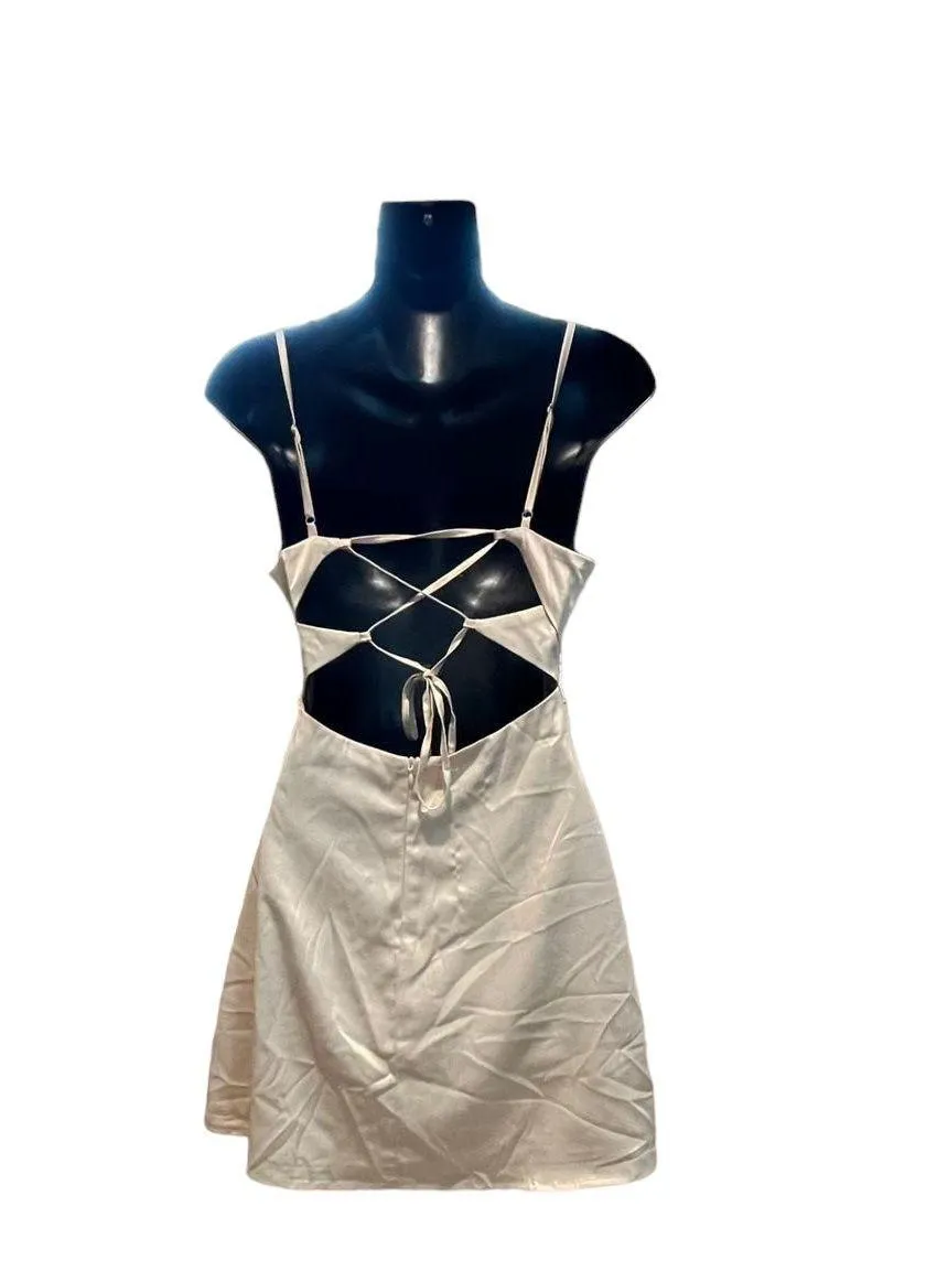 Champagne Karo Mini Dress - Image 5
