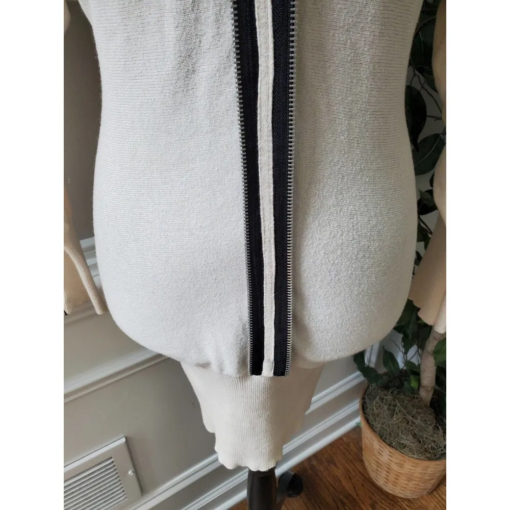 Anthropologie Twelve by Twelve Ivory V-Neck Long Sleeve Pullover Knit Sweater XS - Image 4