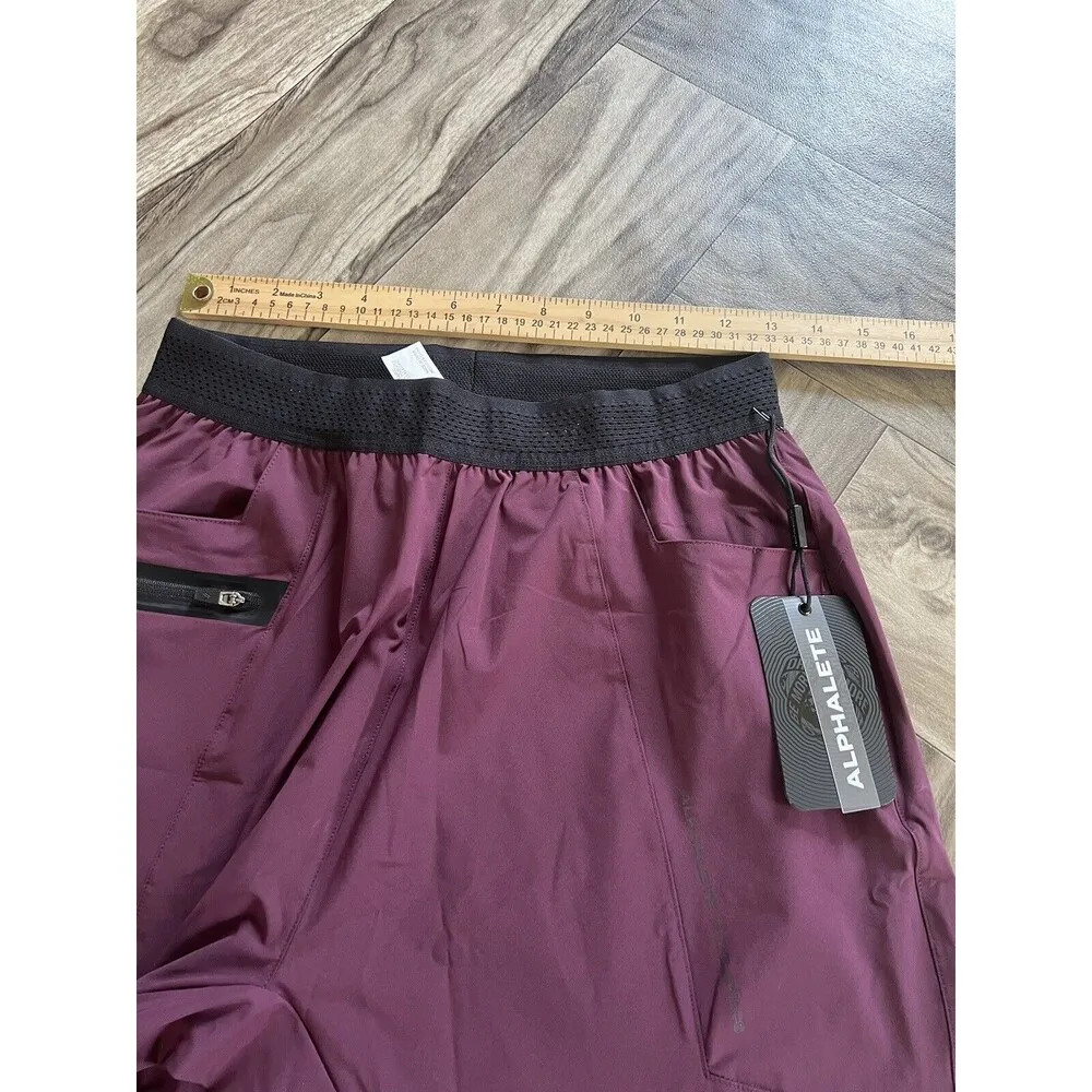Alphalete Women’s Infinity Studio Pants - Burgundy, Size Small - Image 8