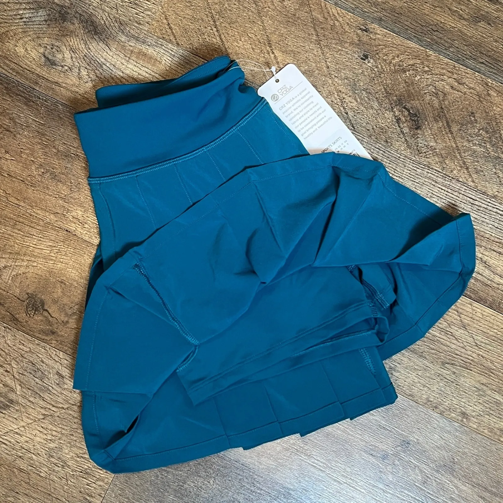 CRZ Yoga Borealis Green Pleated Athletic Skort Women's XS Athleticcore - Image 5