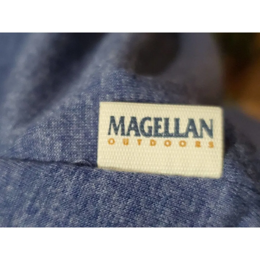 Magellan Women's Blue & White Polyester Scoop Neck Sleeveless Top Blouse Size XL - Image 8