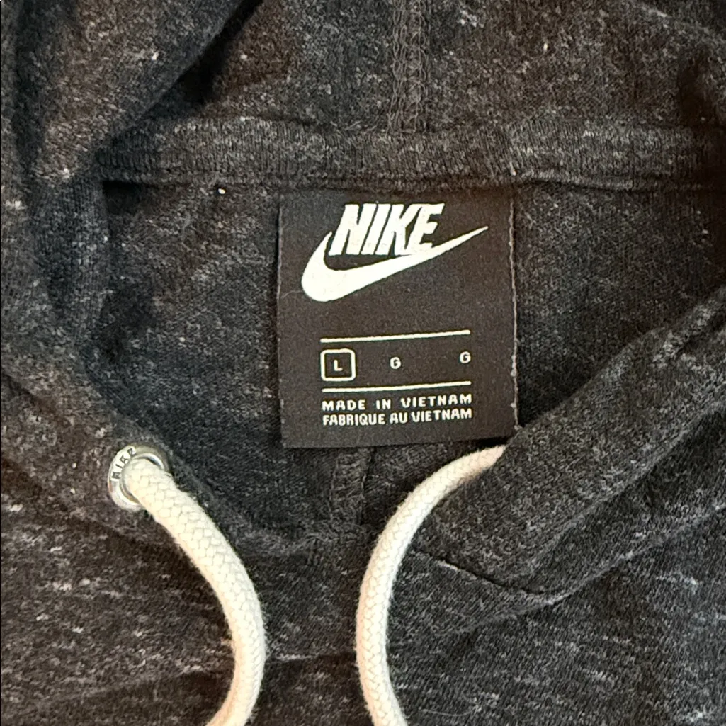 Nike Hoodie – Logo Graphic Pullover, Charcoal Heather, Women’s Large - Image 2