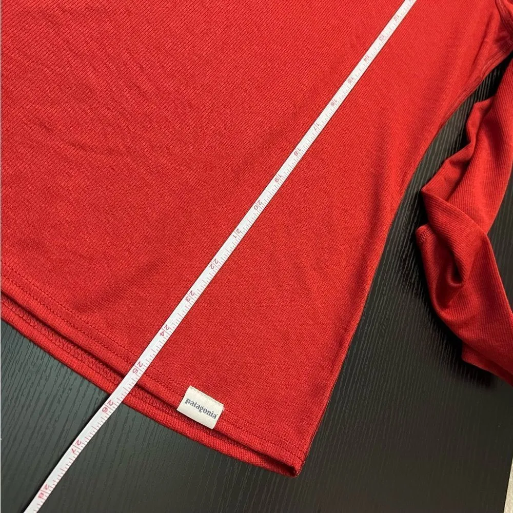 ✨ Patagonia Women’s Red Capilene 2 Long Sleeve Base Layer Top Small - Image 10