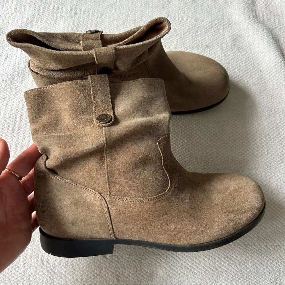 Birkenstock Tan Suede Boots - Image 4