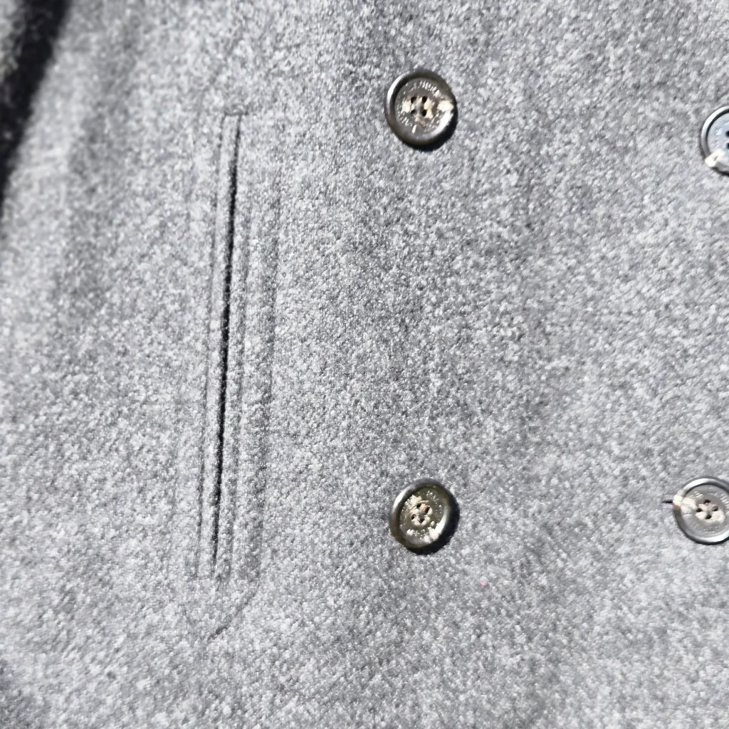 Gray Lauren by Ralph Lauren 100% wool double breasted peacoat size 12 - Image 4