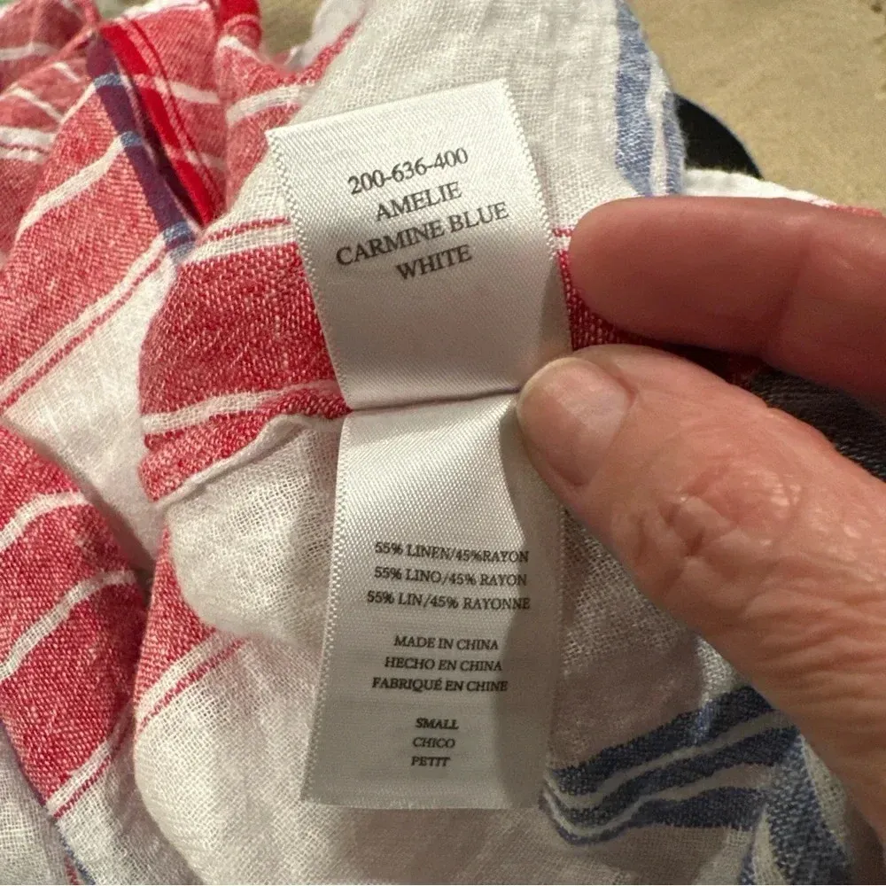 Rails Linen Blend Button Down S/S
Tie Waist Amelie Plaid Blouse Shirt
Top Size S - Image 8