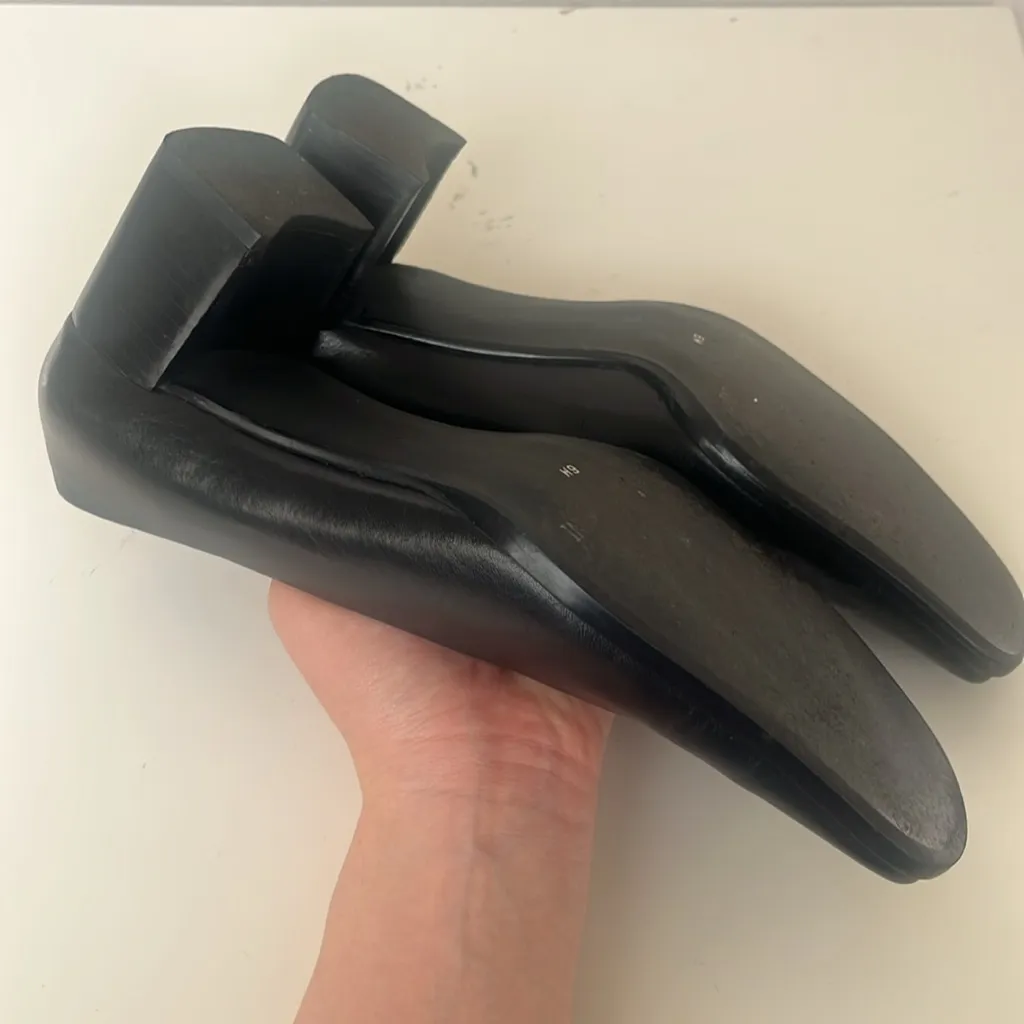 Vintage Enzo Angiolini Valentina Square Toe Block Chunky Heel in Black Size 6 - Image 9